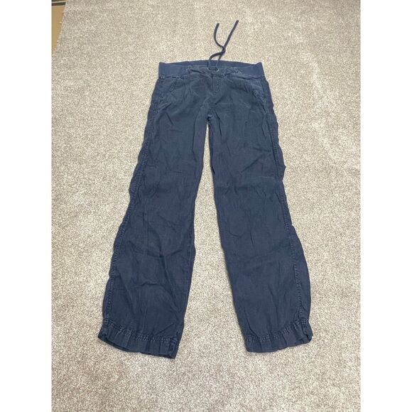 athleta womens pullon elastic pants sz 10 blue lightweight trouser - Picture 2 of 12